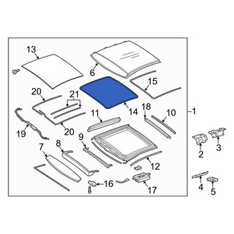 Mercedes-Benz OE - Outer Sunroof Glass Seal