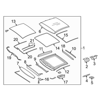 Mercedes-Benz OE - Roof - Sunroof (Front), (Sedan)