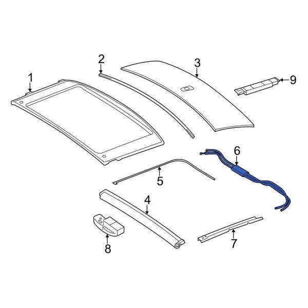 Sunroof Cable Guide