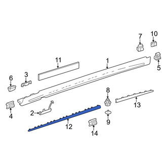 Mercedes-Benz OE - Front Left Rocker Panel Molding Trim Insert