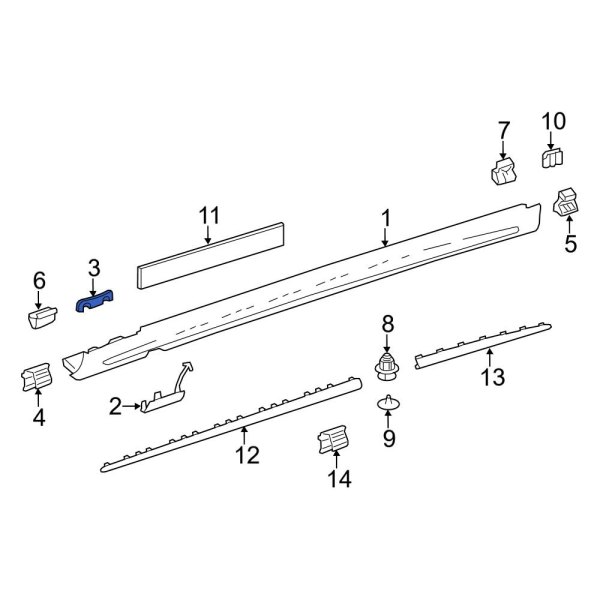 Rocker Panel Molding Bracket