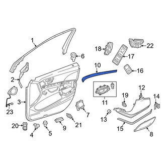 Mercedes-Benz OE - Rear Left Upper Door Trim Molding