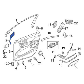 Mercedes-Benz OE - Front Left Upper Forward Door Trim Molding