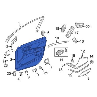 Mercedes-Benz OE - Front Left Inner Door Interior Trim Panel