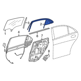 Mercedes-Benz OE - Rear Left Vent Window Assembly