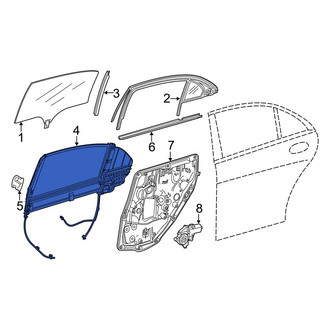 Mercedes-Benz OE - Rear Right Door Glass Sunshade