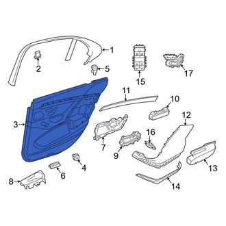 Mercedes-Benz OE - Front Left Inner Door Interior Trim Panel