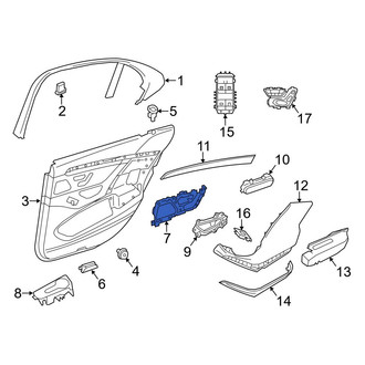 Mercedes-Benz OE - Front Left Upper Forward Door Trim Molding