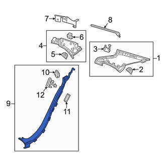 Mercedes-Benz OE - Rear Right Interior Quarter Panel Trim Panel
