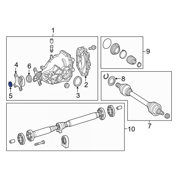 Drive Shaft Pinion Yoke Nut