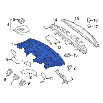 Mercedes-Benz OE - Rear Forward Package Tray Trim
