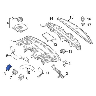 Mercedes-Benz OE - Package Tray Trim Cap