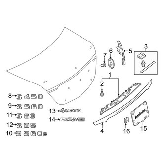 Mercedes-Benz OE - Trunk Lid - Exterior Trim