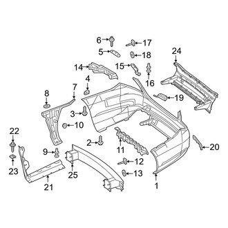 Mercedes-Benz OE - Rear Bumper - Bumper & Components (With AMG Line, Cover & Components Upper)