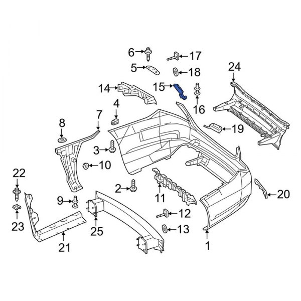 Mercedes-Benz OE 2228851621 - Right Bumper Impact Absorber Bracket