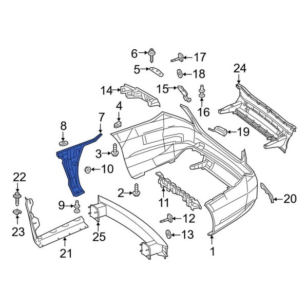 Bumper Cover Support Rail