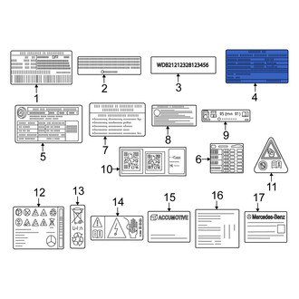 Mercedes-Benz OE - A/C System Information Label