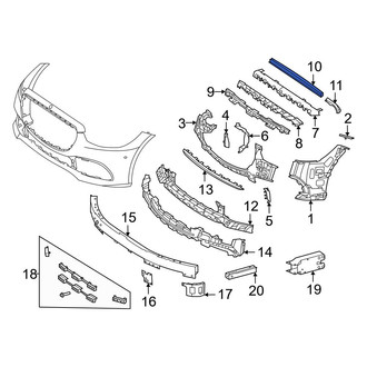 Mercedes-Benz OE - Front Center Bumper Cover Support Rail Seal