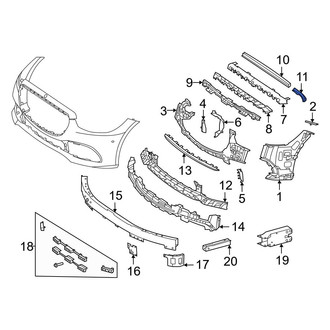 Mercedes-Benz OE - Front Right Outer Bumper Cover Support Rail Seal