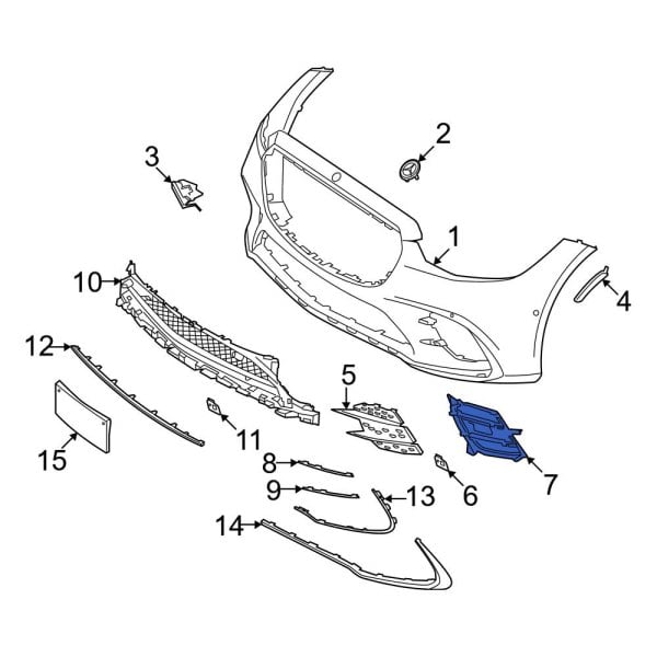 Mercedes-Benz OE 2238852601 - Front Right Brake Air Duct