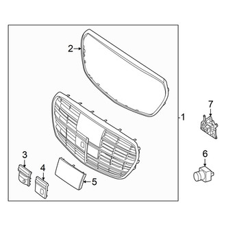 Mercedes-Benz OE - Front Bumper & Grille - Grille & Components