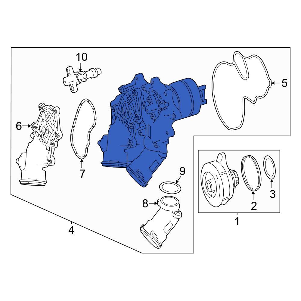 MercedesBenz OE 1772008801 Engine Coolant Thermostat Housing