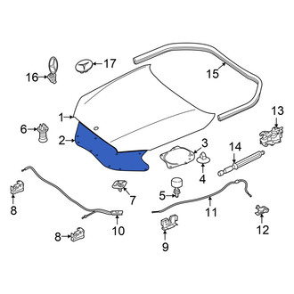 Mercedes-Benz OE - Front Center Hood Insulation Pad