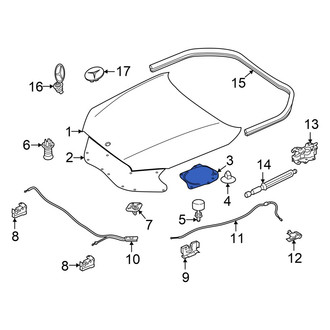 Mercedes-Benz OE - Front Left Hood Insulation Pad