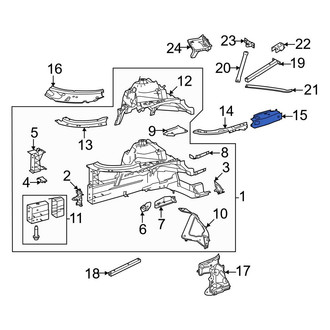 Mercedes-Benz OE - Front Left Fender Apron Extension