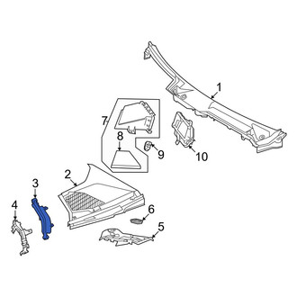 Mercedes-Benz OE - Front Left Upper Cowl Cover Seal