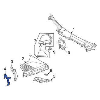 Mercedes-Benz OE - Front Right Lower Cowl Cover Seal