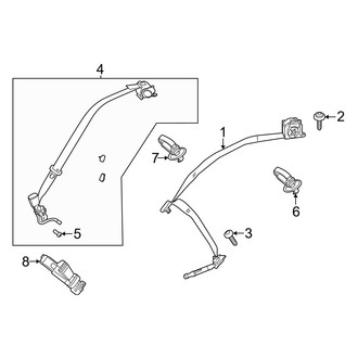 Mercedes-Benz OE - Restraint Systems - Rear Seat Belts