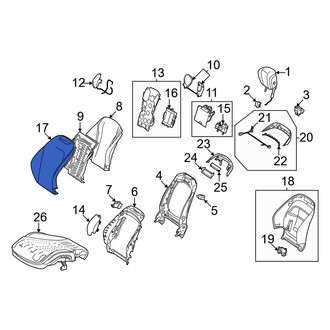 Mercedes-Benz OE - Front Right Seat Back Cushion Cover