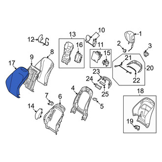 Mercedes-Benz OE - Front Left Seat Back Cushion Cover