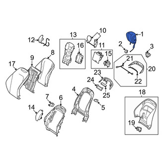 Mercedes-Benz OE - Front Left Headrest