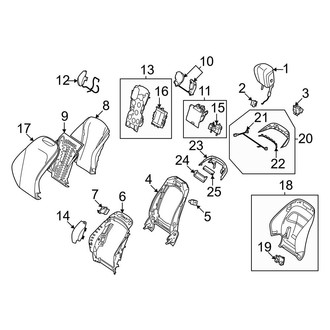 Mercedes-Benz OE - Seats & Tracks - Driver Seat Components (Seat Back)