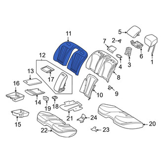 Mercedes-Benz OE - Front Left Seat Back Cushion Cover