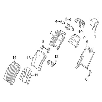 Mercedes-Benz OE - Seats & Tracks - Rear Seat Components (Bucket Seats, Seat Back, W/O Executive Package)