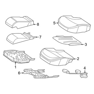 Mercedes-Benz OE - Seats & Tracks - Rear Seat Components (Bucket Seats, Seat Cushion, W/O Executive Package)