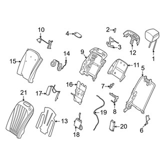 Mercedes-Benz OE - Seats & Tracks - Rear Seat Components (Bucket Seats, Seat Back, With Executive Package)