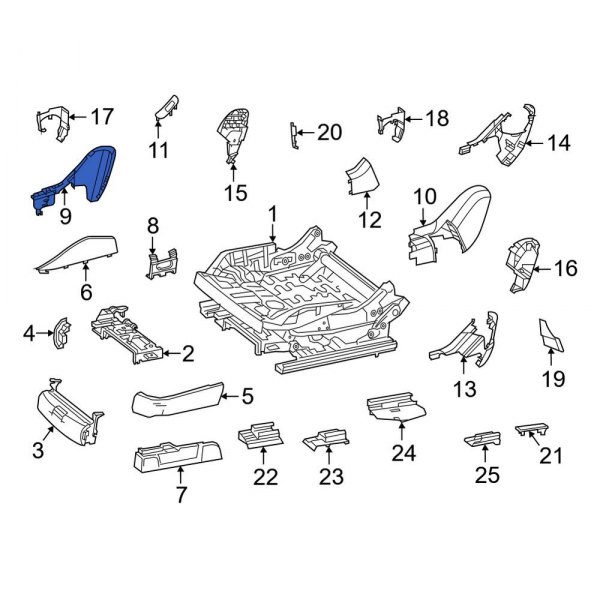 Seat Back Recliner Adjustment Mechanism Cover