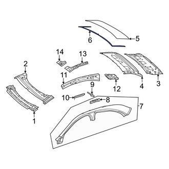 Mercedes-Benz OE - Roof Panel Seal
