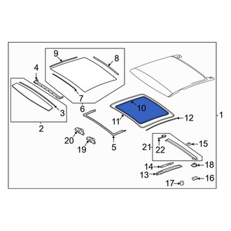 Mercedes-Benz OE - Front Inner Sunroof Glass Seal