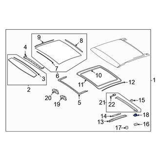 Mercedes-Benz OE - Sunroof Cover Bracket