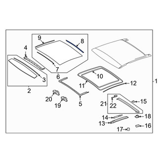 Mercedes-Benz OE - Rear Sunroof Glass Seal