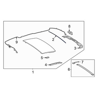 Mercedes-Benz OE - Rear Sunroof Glass Seal