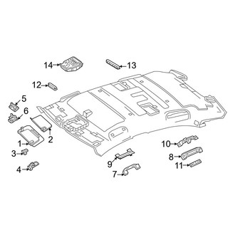 Mercedes-Benz OE - Roof - Interior Trim (Sunvisor & Lamps)