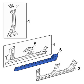Mercedes-Benz OE - Left Floor Side Rail
