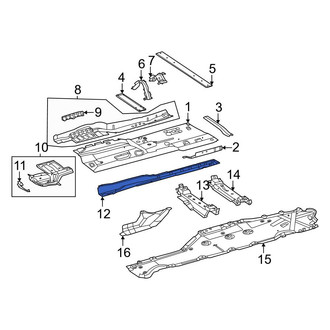 Mercedes-Benz OE - Right Lower Floor Side Rail