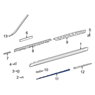 Mercedes-Benz OE - Front Right Rocker Panel Molding Trim Insert